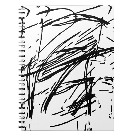 Carnet Abstrait noir et blanc (Devant)