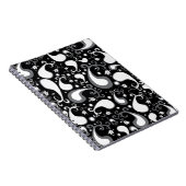 Carnet Abstrait noir et blanc Tulip Paisley Floral (Côté Droit)