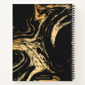 Carnet Abstrait noir et or (Dos)