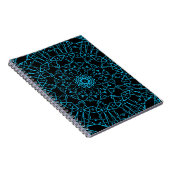 Carnet Abstrait noir lignes de filet d'araignée moderne b (Côté Droit)