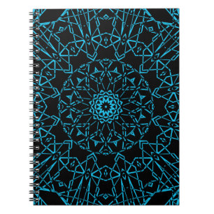Carnet Abstrait noir lignes de filet d'araignée moderne b