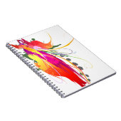 Carnet Abstrait Oiseau de Paradise Paint Splatters (Côté Droit)