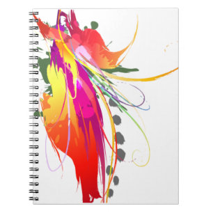 Carnet Abstrait Oiseau de Paradise Paint Splatters