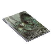 Carnet Abstrait Olive Sage Green Grey Fractal Art Imagina (Côté Droit)