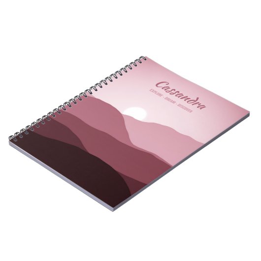 Carnet Abstrait Ombre Mauve Taupe clair sur mesure (Côté gauche)