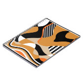 Carnet Abstrait ondulé : motif noir vintage (Côté gauche)