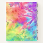 Carnet Abstrait Pastel Rainbow Fun Batik Tie Dye Monogram (Dos)