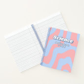 Carnet Abstrait Pink Blue Wavy Lines Objet de l'école (Intérieur)
