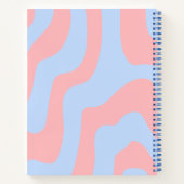Carnet Abstrait Pink Blue Wavy Lines Objet de l'école (Dos)
