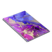 Carnet Abstrait rose bleu violet or (Côté Droit)