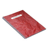 Carnet Abstrait rouge personnalisé (Côté Droit)