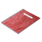 Carnet Abstrait rouge personnalisé (Côté gauche)