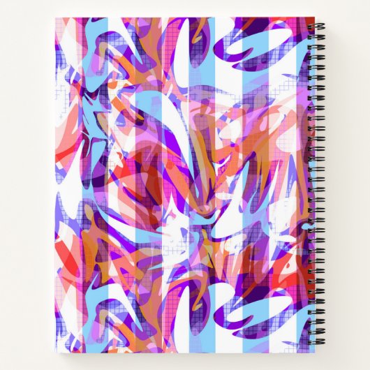 Carnet Abstrait sans couture brosse trait moderne multico (Dos)