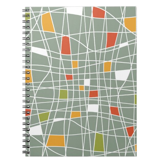 Carnet Abstrait sans fil : Design Motif moderne. (Devant)