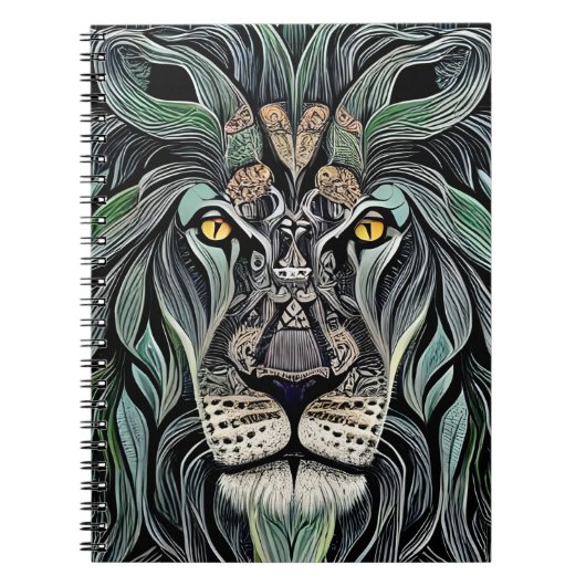 Carnet Abstrait Shabby Chic King Lion (Devant)