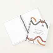Carnet Abstrait Spiral Moderne Motif Monogramme Sketchboo (Intérieur)