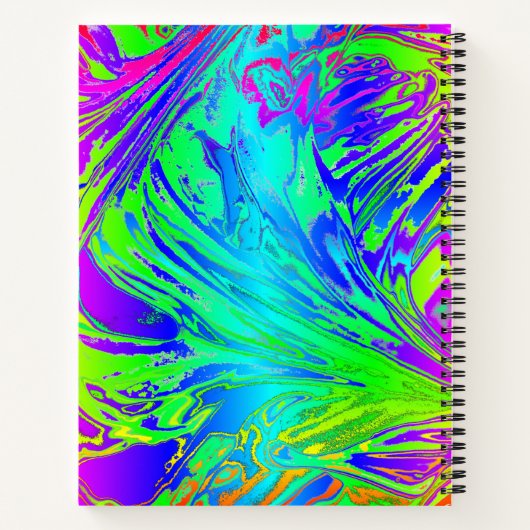 Carnet Abstrait Splashing Rainbow Liquid (Dos)