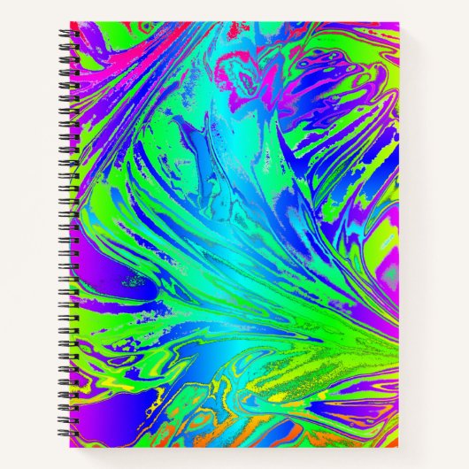 Carnet Abstrait Splashing Rainbow Liquid (Devant)