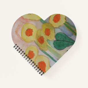 Carnet Abstrait Sunflowers Heart