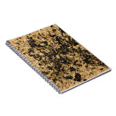 Carnet Abstrait Tan Black Paint Splatter (Côté Droit)