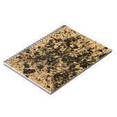 Carnet Abstrait Tan Black Paint Splatter (Côté gauche)