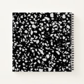 Carnet Abstrait Terrazzo Mosaic noir blanc Sketchbook (Dos)