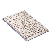 Carnet Abstrait texte manuscrit noir rétro illisible. (Côté Droit)