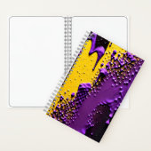 Carnet Abstrait texturé jaune violet noir taché (À l'intérieur)