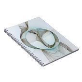 Carnet Abstrait Turquoise Brown Gold Elegance (Côté Droit)