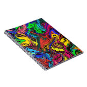 Carnet Abstrait Twirly coloré / Poussé / Spiral (Côté Droit)