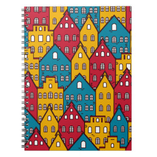 Carnet Abstrait urbain : motif urbain vintage