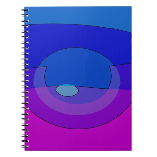 Carnet Abstrait Violet Et Bleu 1007 (Devant)
