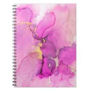 Carnet Abstrait violet, lilas, rose, arrière - plan or, w