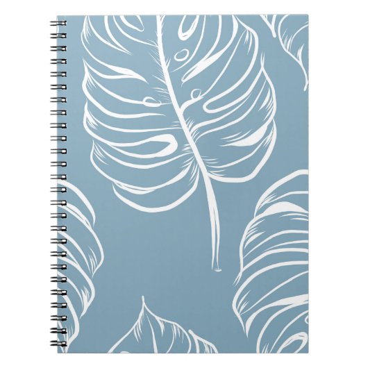 Carnet Abstraite Feuille Tropicale : Verdure transparente (Devant)