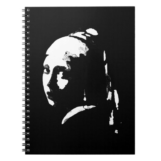 Carnet Abstraite fille avec oreille perle (Devant)