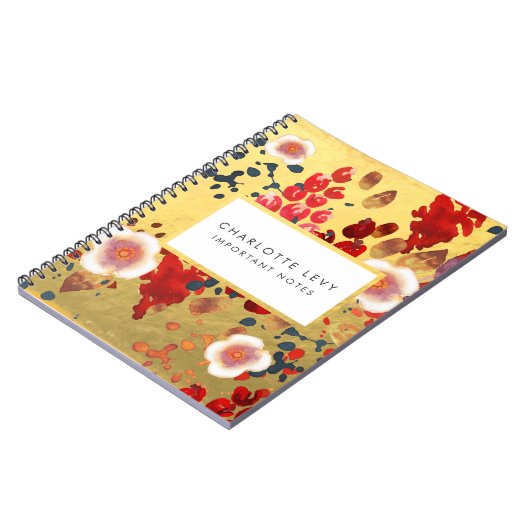 Carnet Abstraite Fleur de cerisier Asie Japon inspiré Art (Côté gauche)