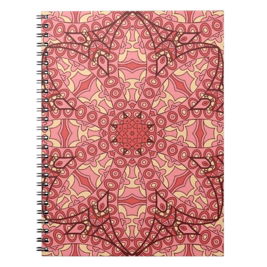 Carnet Abstraite fleur mandala ethnique sans couture moti (Devant)