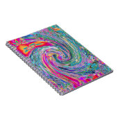 Carnet Abstraite florale psychédélique arc-en-ciel vague (Côté Droit)