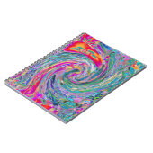 Carnet Abstraite florale psychédélique arc-en-ciel vague (Côté gauche)