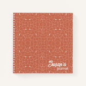 Carnet Abstraite mosaïque blanche sur la balle Terra Cott (Devant)