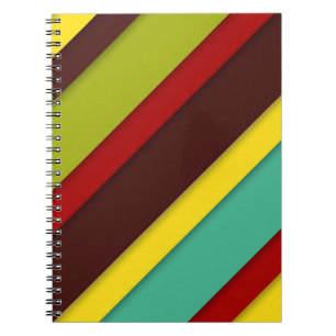 Carnet Abstraites lignes géométriques colorées