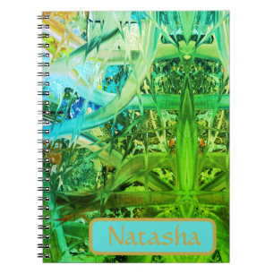 Carnet Abstraits Epines vertes et bleues