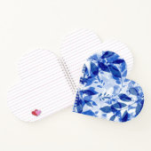 Carnet Abstraits Feuilles bleu et blanc (Intérieur)