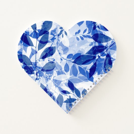 Carnet Abstraits Feuilles bleu et blanc (Dos)