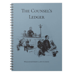 Carnet Academia Classique Vintage Étudiant en Droit Bleu