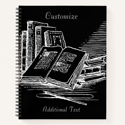 Carnet Académies Noires Et Blanches Personnalisées (Devant)