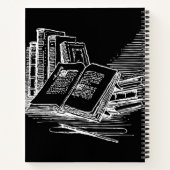 Carnet Académies Noires Et Blanches Personnalisées (Dos)