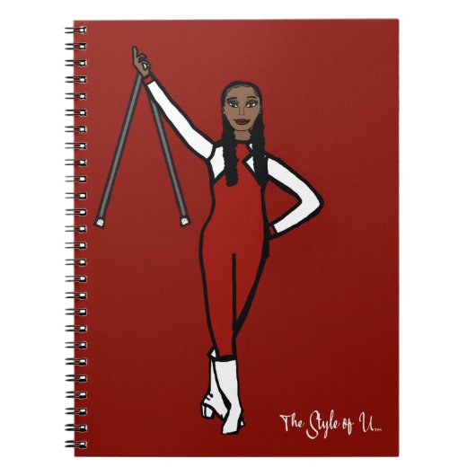 Carnet Accentuation rouge blanche de Baton Twirler B (Devant)