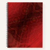 Carnet Acceptation | Médaillons de méditation rouge (Devant)