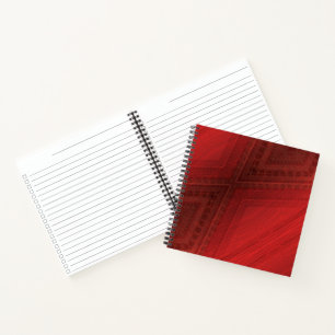 Carnet Acceptation   Motif de Boho Eclectique Rouge